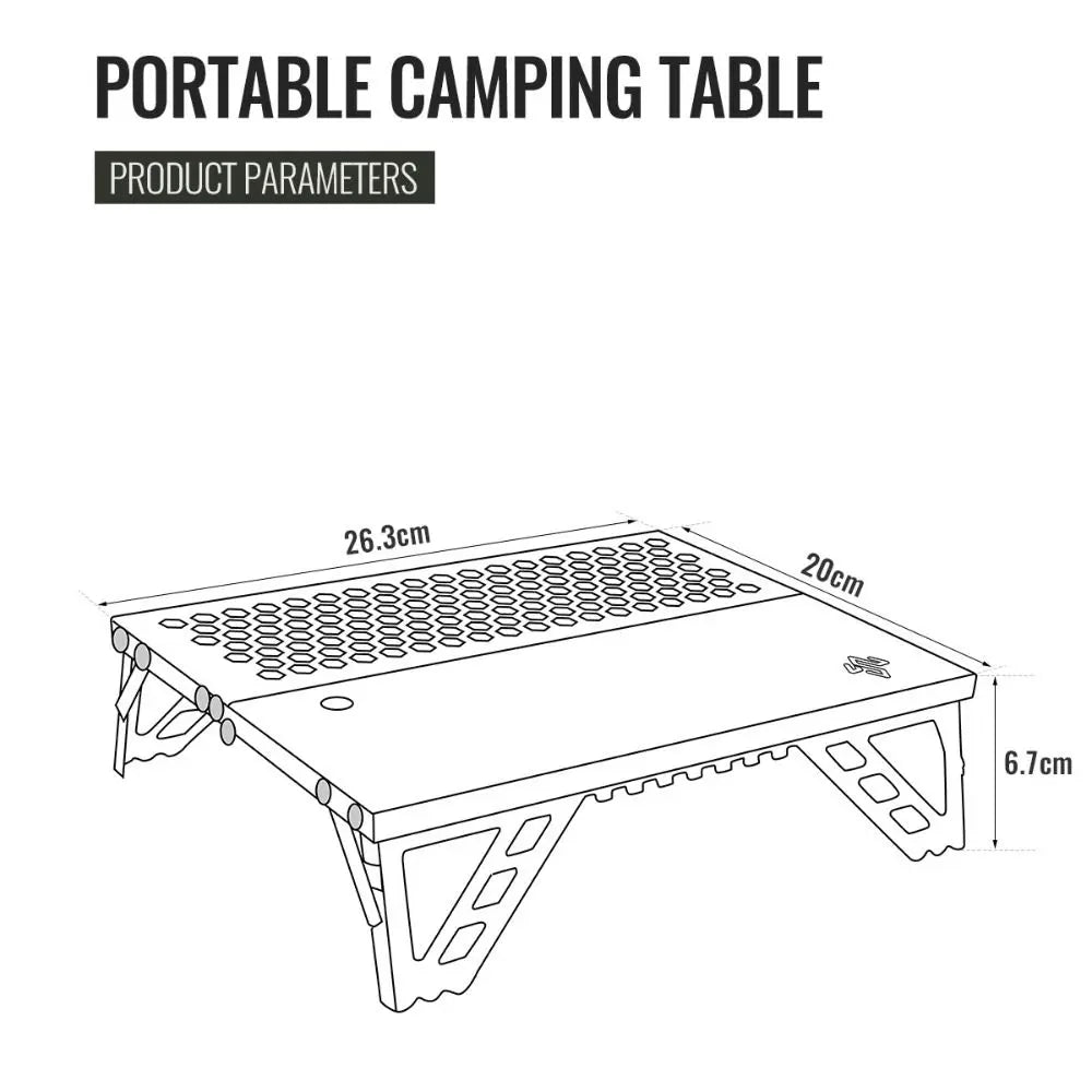 Portable Mini Folding Table Single Person Use Folding Camping Table Ultra Light Aluminum Small Coffee Table Outdoor