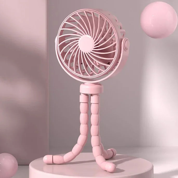 1 PCS Multi-functional Stroller Handheld Mini Fan Portable USB Charging Octopus Stand Variable Styling outdoors Folding Fan