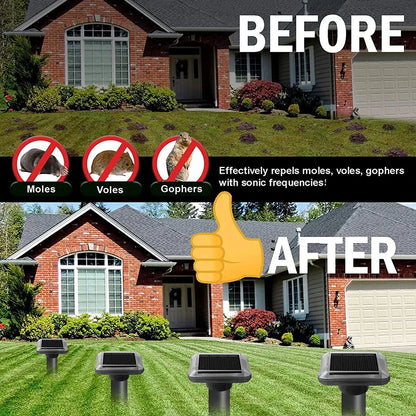 Outdoor solar-powered rat repellent P66 waterproof, suitable for courtyards, gardens, and farms