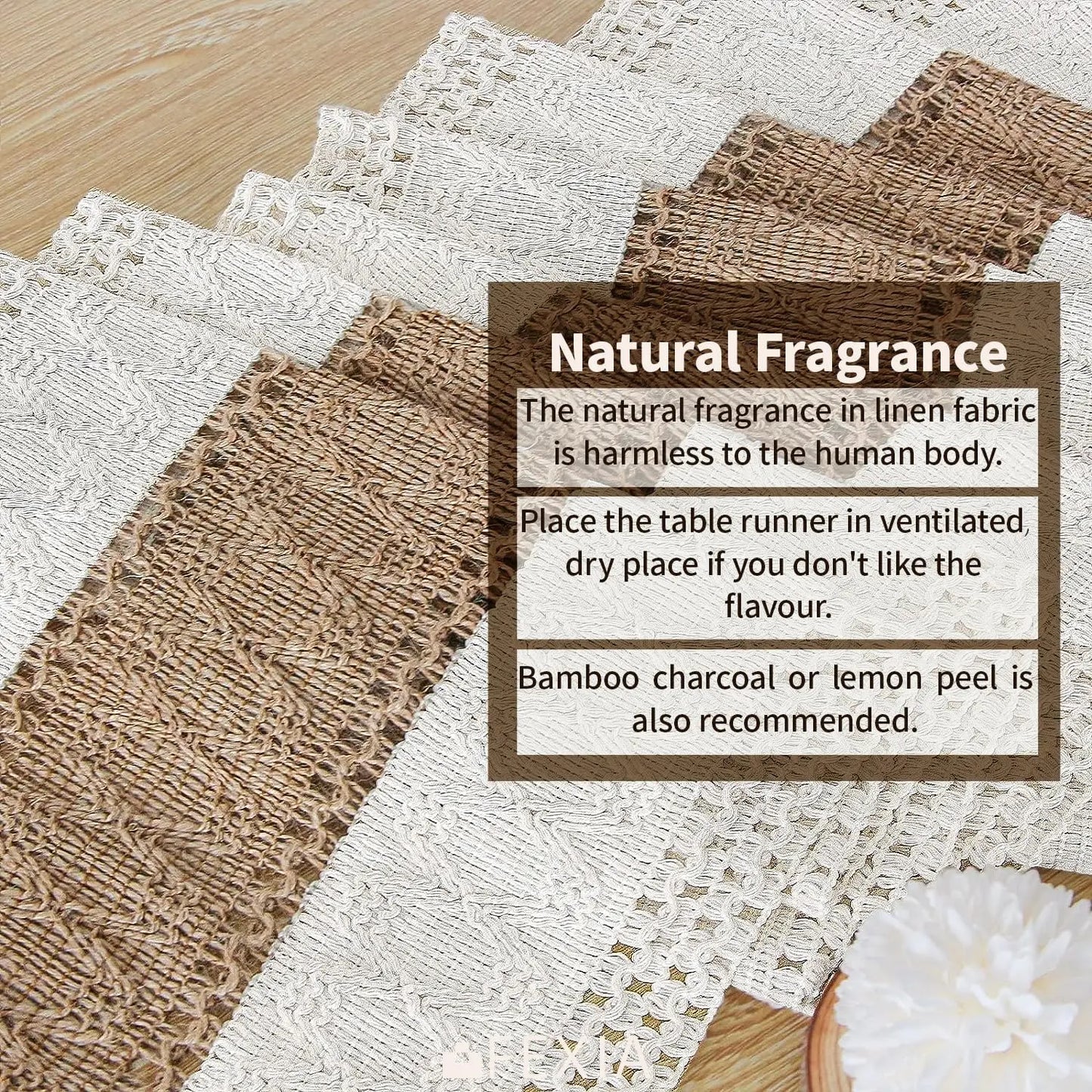 Boho Farmhouse Linen Table Runner with Tassels–Rustic Macrame, Burlap & Cotton Blend for Summer Home Decor and Holiday Events