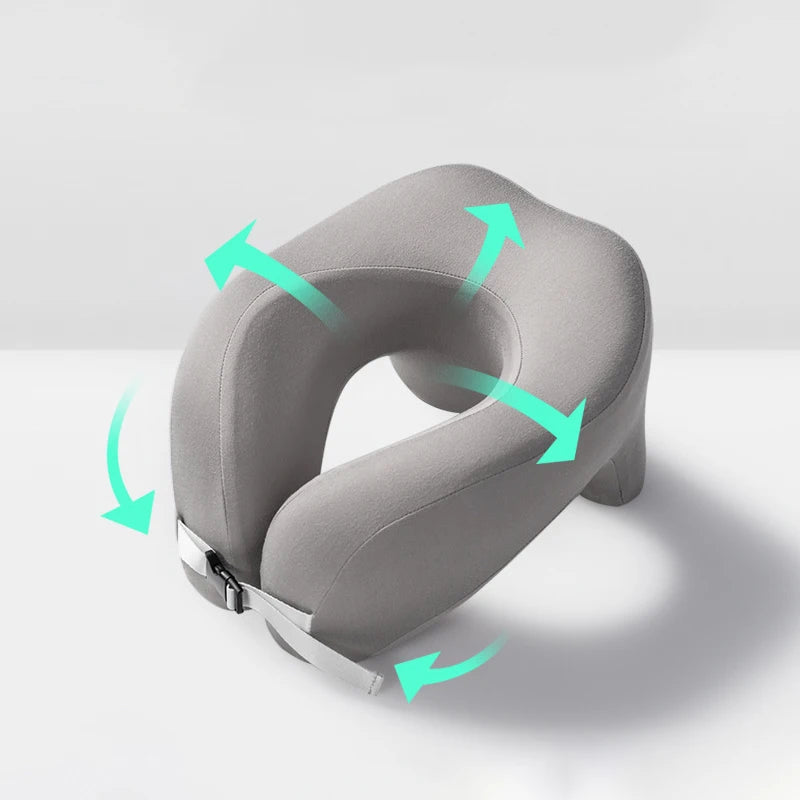 Pillow Travel U-Shape Pure Memory Foam Neck Pillow For Airplane Office Nap Cervical Pillows Flight Sleeping Head Neck Support