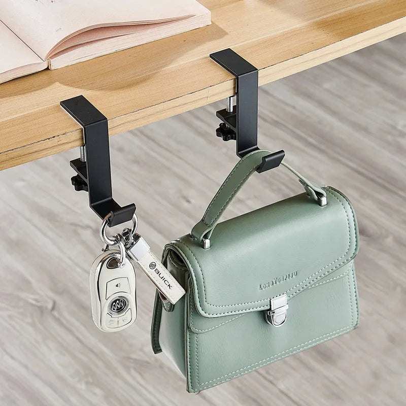 1/2pc Adjustable Desk Edge Hook Gaming Headset Desk Hanger Backpack Storage Hanging Hook Holder Punch-free Home Universal Hook