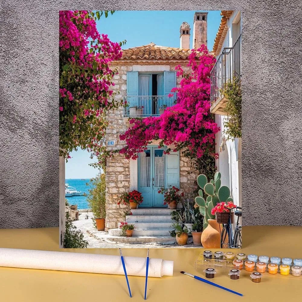 Diy Paint By Numbers Landscape Oil Painting Package For Adults Unique Gift Digital Picture Number Drawing On Canvas Home Decor
