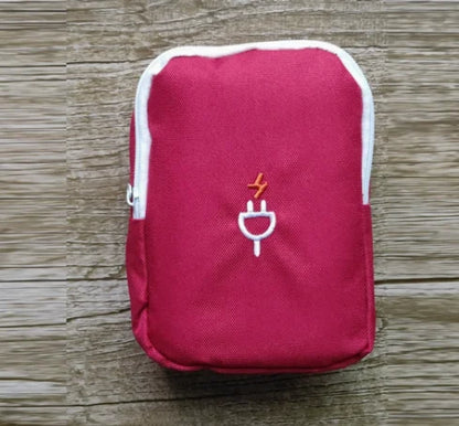 Travel Charger Organizer, Portable Electronics Cable Bag, Digital Gadget Travel Case for Cords, Power Bank, Headphones, USB Cabl