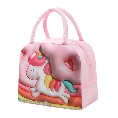 Lunch Bag Thickened Handheld Insulated Lunch Box Bag Children Cute With Meals Lunch Box Bag