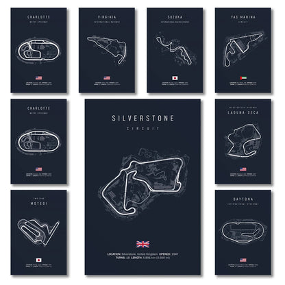 F1 Internationa Track Circuit Canvas Painting F1 Imola Wall Art Nordic Poster Aesthetic Motorsport Race Picture For Home Decor