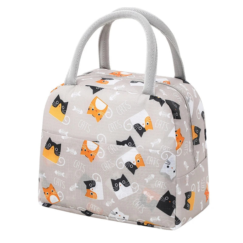 1PC Portable Lunch Bags Thermal Insulation Lunch Box Storage Bag Children's School Lunch Box Bag Picnic Storage Large Capacity