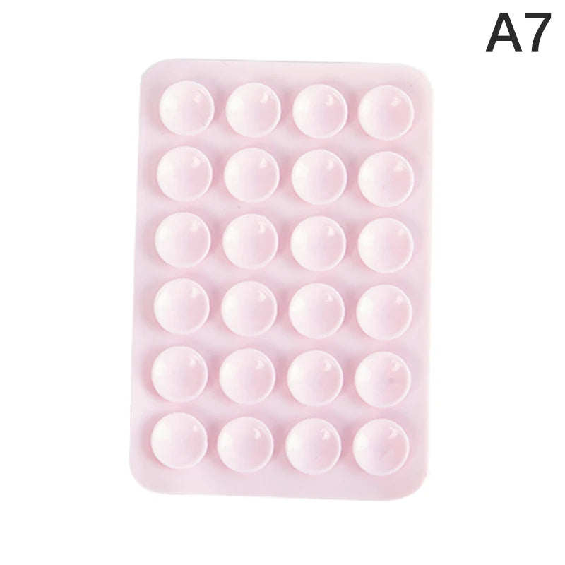 8cm Double Side Silicone Suction Pad For Mobile Phone Fixture Suction Cup Backed Adhesive Silicone Rubber Sucker Pad For Fixing