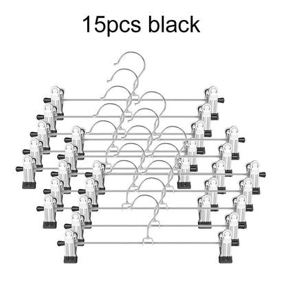 5~20pcs Metal Pants Racks Wind Proof Multi-purpose Skirt Racks for Clothes Drying Trousers Wardrobe Clip Anti-slip Black TMZ