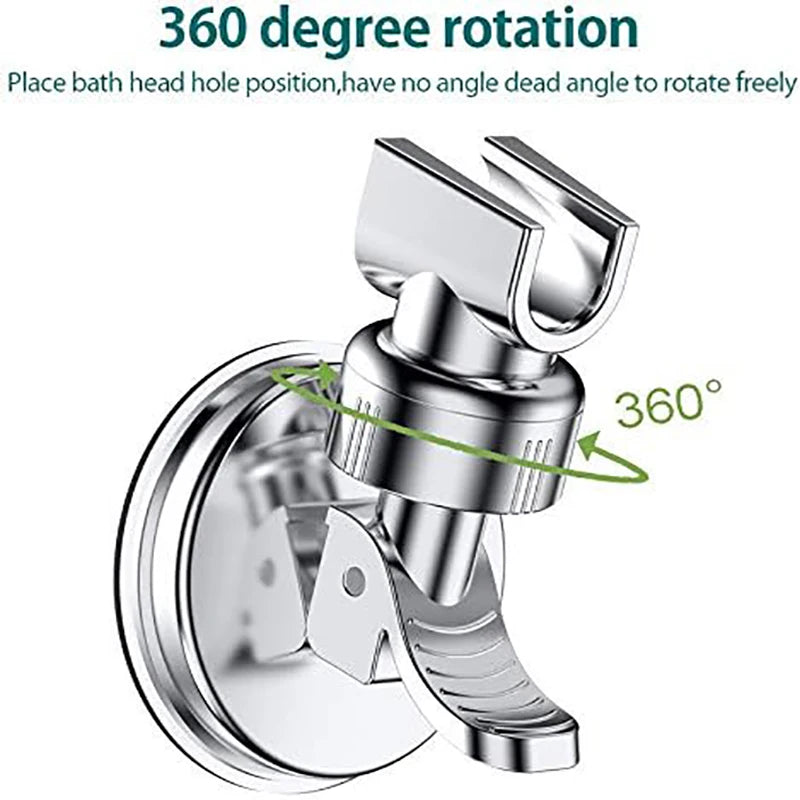 1-4Pcs Adjustable Shower Rack Strong Vacuum Suction Cup Handheld Shower Head Wall Mount Holder Rotating Bathroom Shower Base