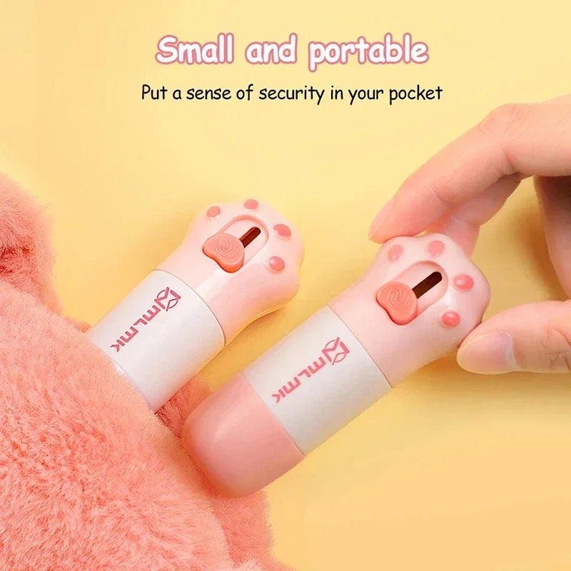 Cat Paw Thermal Paper Correction Fluid with Knife Parcel Box Opener Home Anti Peep Identity Information Privacy Protector Eraser