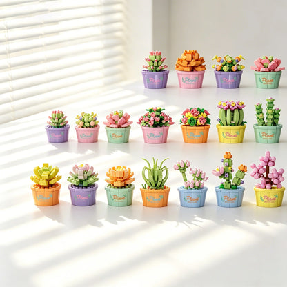 Flower Bouquet Mini Particle Building Blocks Flower Kit 3D DIY Creative Plants Micro Bricks for Home Decor Girl Gift Adults Kids