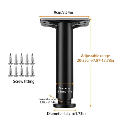 Telescopic Adjustable Bed Beam Support Foot Reinforced Plastic Furniture Leg Sofa Leg Bed Bottom Load Bearing Bracket 1X