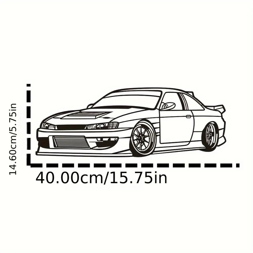 HelloYoung Metal Racing Car Wall Art Durable Sports Decor for Kids Room