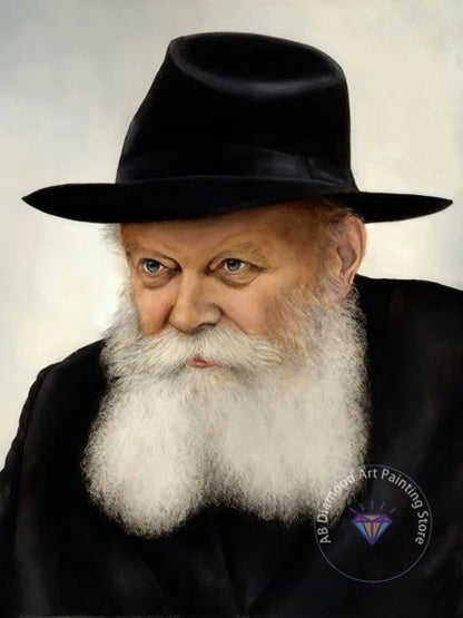 Jewish Rabbi Lubavitch AB Diamond Painting Kit 5D DIY Diamond Embroidery Cross Stitch Handmade Art Gift Crafts Home Decor