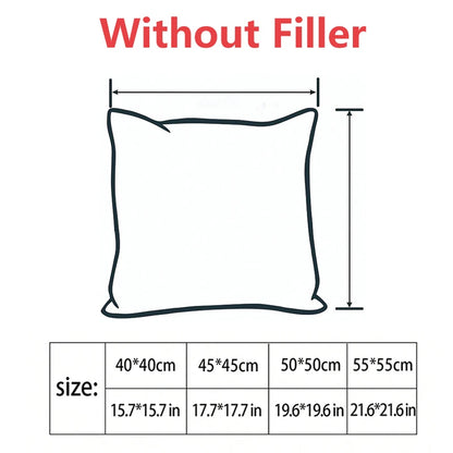 Solid thickened square pillow, sofa, living room pillow cover (Without Core)