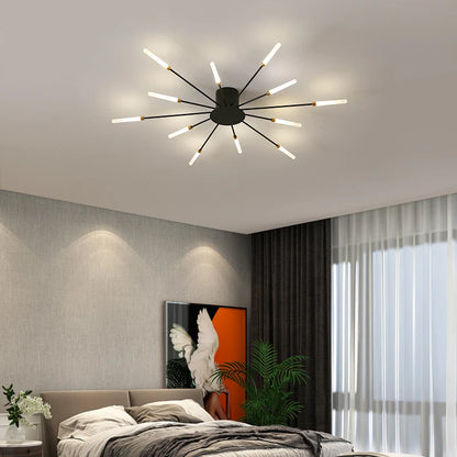 Living Room Light LED Ceiling Lamp Modern Indoor Lighting Acrylic Nordic Creative Fan-shaped Bedroom Fixture Home Decor Kid Room