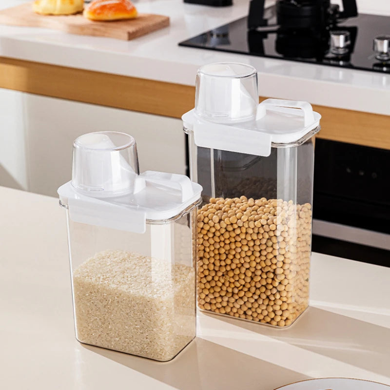 Household Rice Storage Bucket Insect Proof Moisture-Proof Sealed Container for Grains Pet Food Miscellaneous Storage Box
