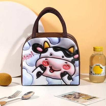 Lunch Bag Thickened Handheld Insulated Lunch Box Bag Children Cute With Meals Lunch Box Bag