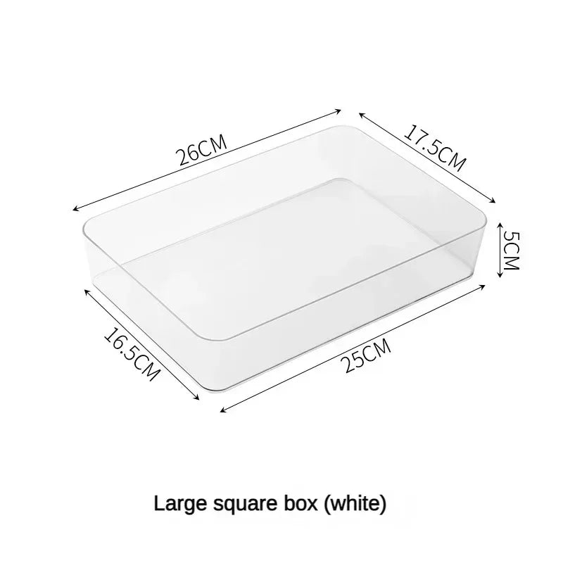 Transparent Box Storage Organizer Desk Plastic Storage Box Container Drawer Organizer Jewelry Box Makeup Organizer Boxes 2042