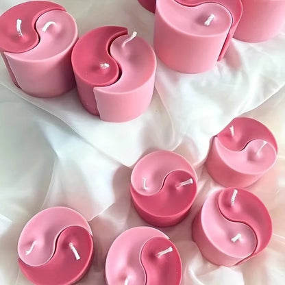 1pc Tai Chi Yin Yang Candle Silicone Molds - DIY Handmade Epoxy Resin Craft - Plaster Moulds for Home Decor and Party Supplies