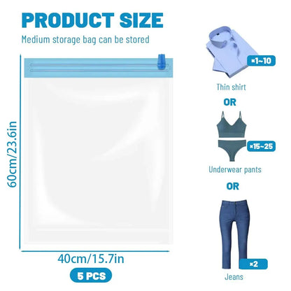 Roll Up Travel Space Saver Storage Bags for Luggage Clothes Cruise Ship Essentials Home Packing-Organizer