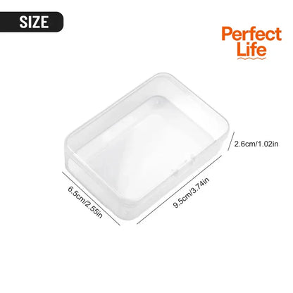 5PCS Transparent Plastic Box Jewelry Packaging Component For Receiving Box ID Card Jewelry Rectangle Home plastic storage box