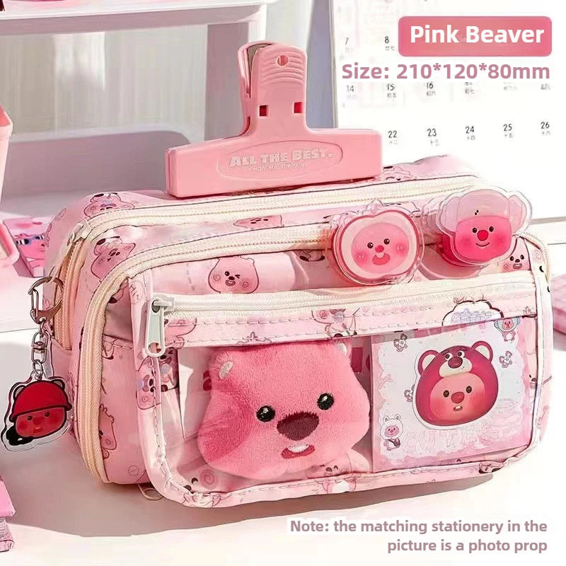 High Quality Kapibara Cartoon Pencil Case with Flip Top for Easy Access and Large Capacity for Stationery Storage