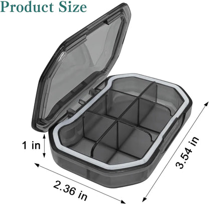 2Pcs 7 Days Pill Storage Box Mini Travel Portable Medicines Dispenser Box Multifunction Plastic Seven Compartment Sealer Box