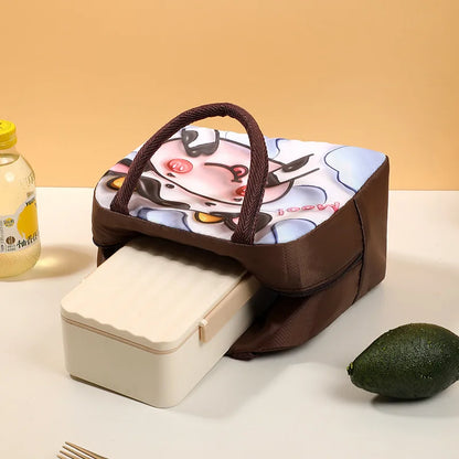 Lunch Bag Thickened Handheld Insulated Lunch Box Bag Children Cute With Meals Lunch Box Bag