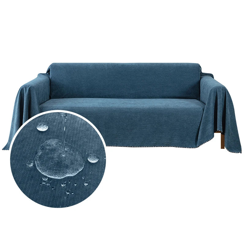 Waterproof Sofa Blanket Multipurpose Solid Color Furniture Cover Durable Fabric Dust-proof Anti-scratch Home Living Room Decor
