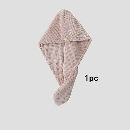 Solid Premium Microfiber Hair Head Towel Wrap For Women Quick-Drying, Super Absorbent Soft Microfiber Hair Turban Comfortable