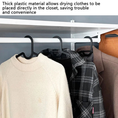 10Pcs Adult Plastics Clothes Hanging Rack Clothing Hanger Non-Slip Dry Portable Household Clothes Organizer Closet Space Saver