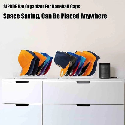 Hot sale Baseball cap racks Stackable Rectangular Acrylic Hat Organizer Stand For Baseball Caps Display And Organizer