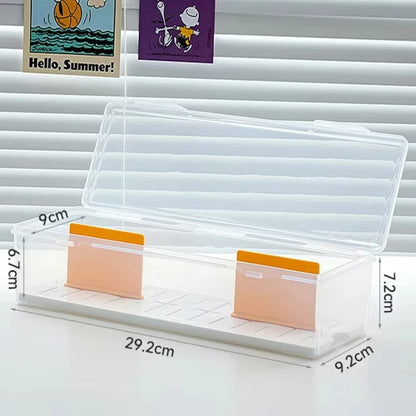 Transparent plastic storage box, capable of holding 550+gaming cards, used for storing PTCG/MTG cards