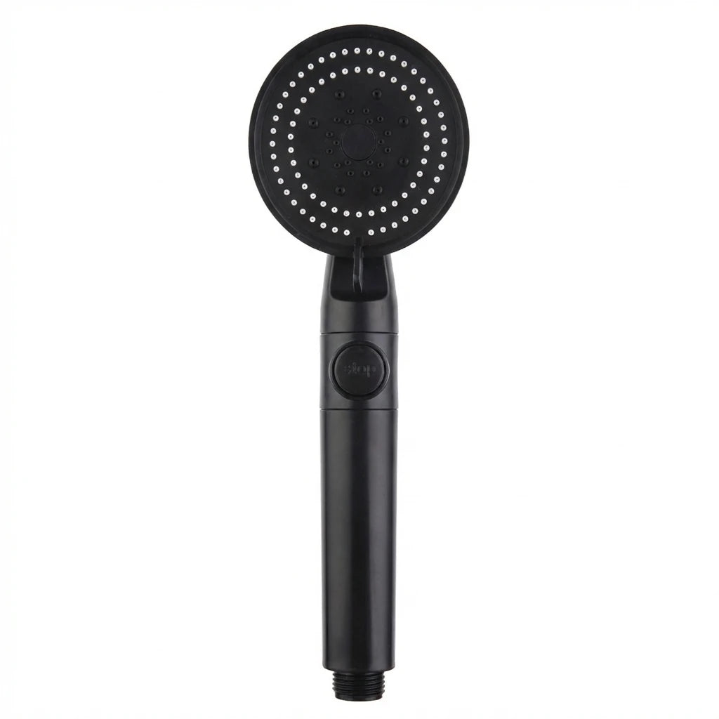 Adjustable High Pressure Shower Head with 5 Modes Water Saving One-Key Stop Spray Nozzle - Bathroom Shower Accessories with Hose
