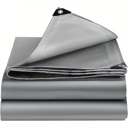 Thickened Sunshade Tarpaulin Truck Outdoor Sunscreen Tarpaulin Waterproof Double Silver Thickened Sunshade Cloth Rainproof Cloth