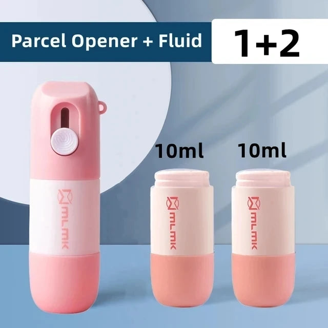 Thermal Paper Correction Fluid with Unboxing Knife Portable Durable Thermal Paper Data Identity Protection Fluid Eraser