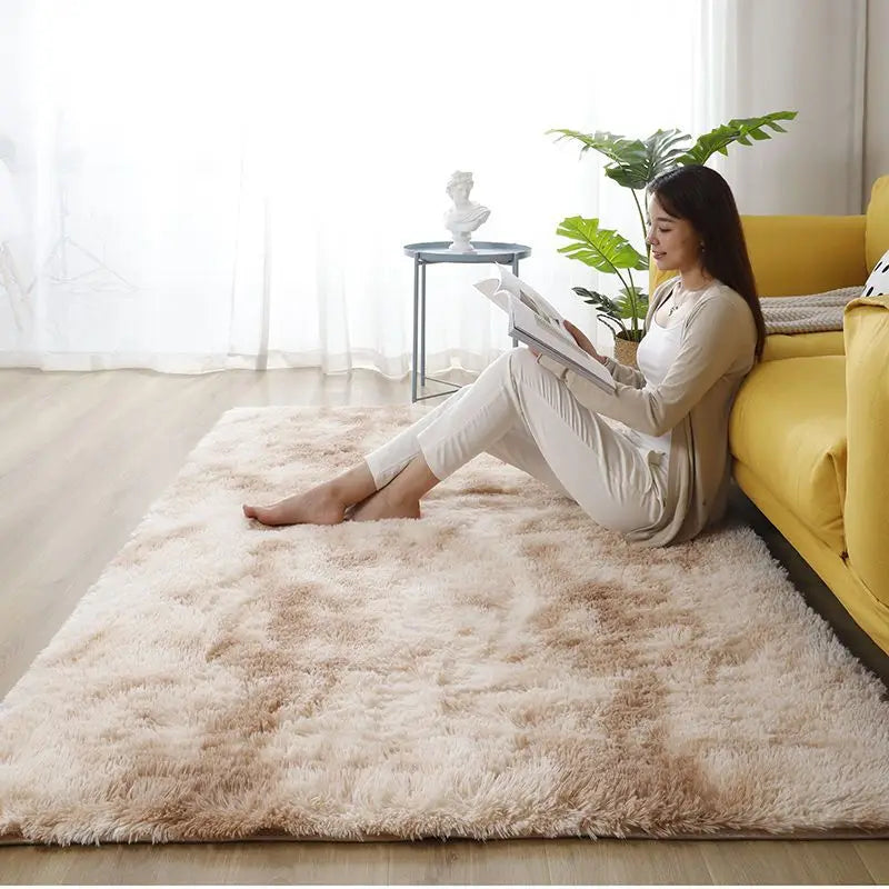 Fluffy  Carpet Living Room Plush Lounge Rug in The Bedroom Floor Mat Soft Velvet Carpets For Children Kids Decoration  ﻿