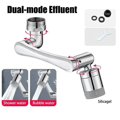 1080°Swivel Faucet Extender Sink Water Faucet Aerator Extension in Plastics, Swivel Robotic Arm Bathroom Faucet Extender Kitchen