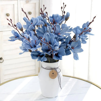 Artificial Flower Bride Bouquets Magnolia Home Decoration Simulated Bouquet Wedding Party Supplies Photography Props Accessories