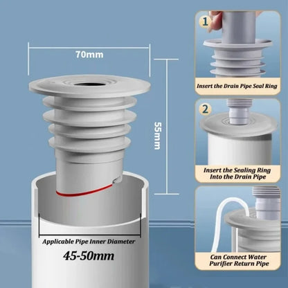 Bathroom Sewer Seal Ring Anti-odor Leak-Proof Kitchen Sink Sewer Pipe Plug Washing Machine Floor Drain Connector Stopper