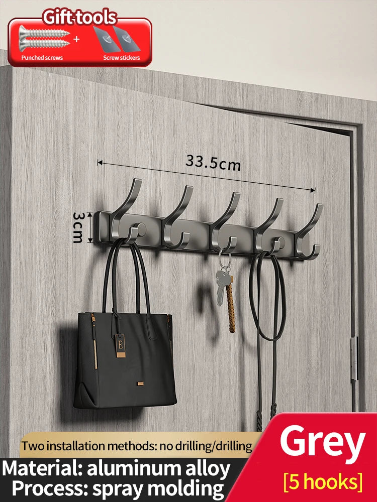 Punch-free Door Behind Hook Storage Wall Hanging Clothes Hanger Coat Hook no drill Hanger Bedroom Organizer Storage Kitchen Acce