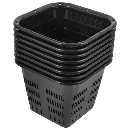 8Pcs Hydroponic Vegetable Basket Net Pots Garden Containers Plastic Net Pot Root Control Device Orchid Aquatic Plant