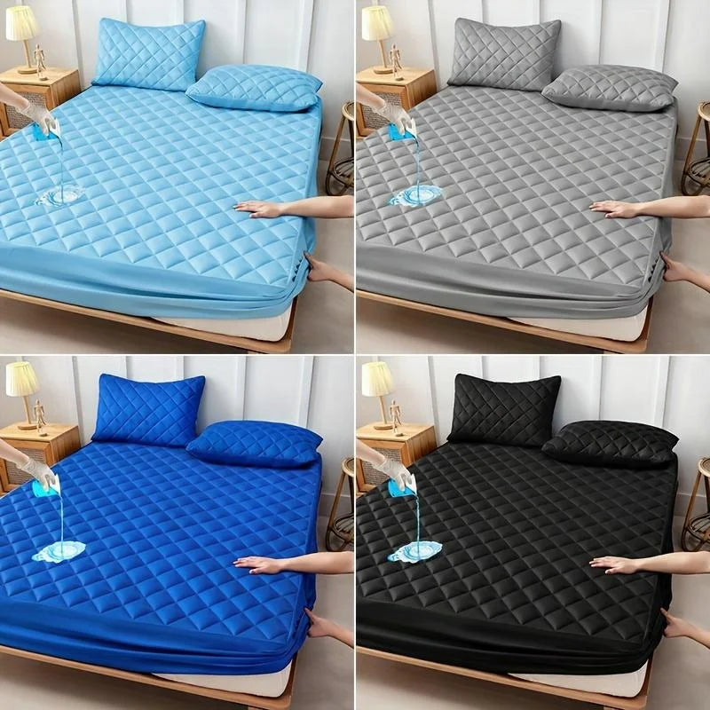 1pc Soft And Comfortable 100% Waterproof Mattress Protector, All-Season Cooling Breathable Noiseless Mattress Pad Cover, Thicken