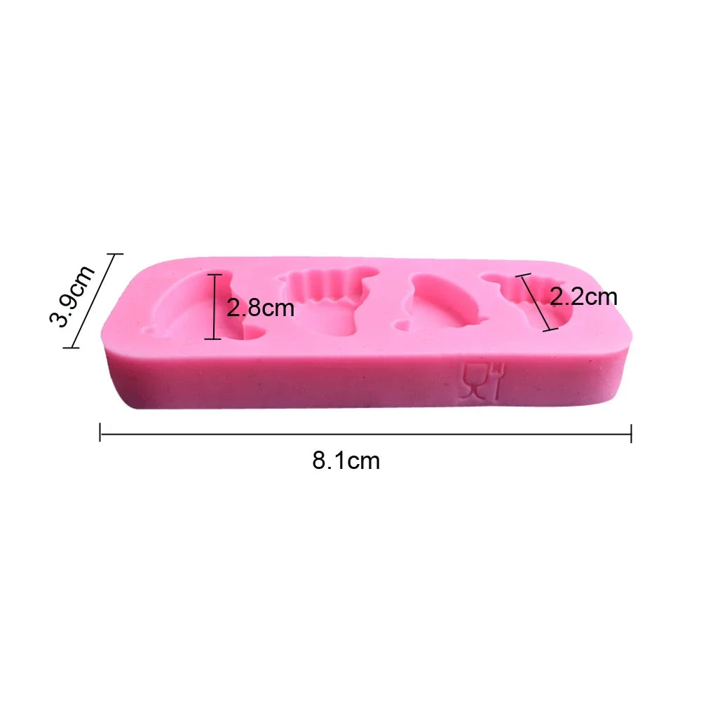 3D Pink Baby Feet Silicone Candle Molds Aesthetic Kawaii Mold Chocolate Fondant Cake Decorating Baking Tool Mould Home Decor