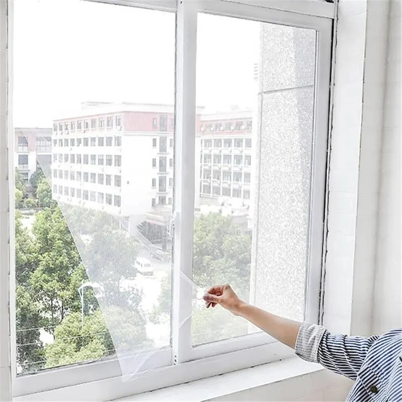 1pcs Self Adhesive Invisible Screens Summer Anti-mosquito and Insect Screens Simple Operation White Screens