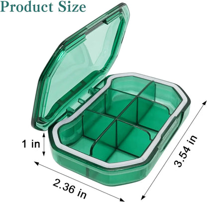 2Pcs 7 Days Pill Storage Box Mini Travel Portable Medicines Dispenser Box Multifunction Plastic Seven Compartment Sealer Box