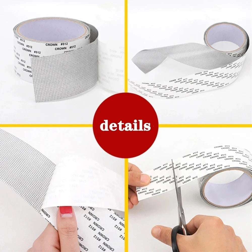 Window Screen Hole Patch Repair Easy Apply Waterproof Tape – Keep Mosquitoes Out with Our Anti-Insect, Self-Adhesive Mesh Patch
