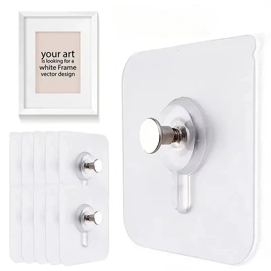 Strong Adhesive Hooks Picture Frame Poster No Drilling Hooks Waterproof Durable Kitchen Bathroom Accessories Screw Hooks